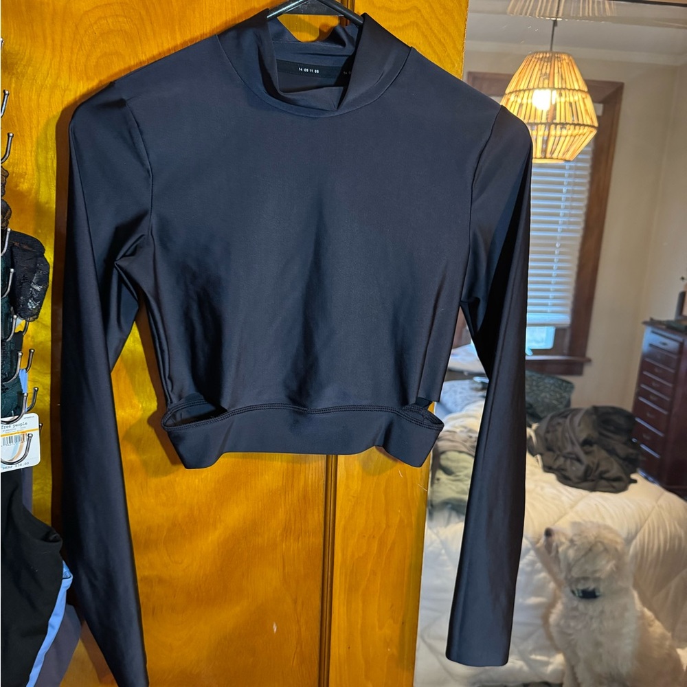 Nike Performance crop top with side cut outs